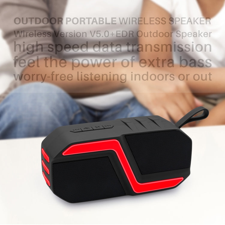 NewRixing NR-5019 アウトドアポータブル Bluetoothスピーカー ハンズフリー通話／TFカード／FM／Uディスク対応