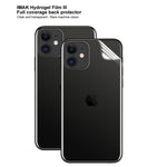 2枚セット IMAK カーブドフルスクリーン ハイドロゲルフィルム 3 バックプロテクター、iPhone 11用、iPhone 11 Pro用、iPhone 11 Pro Max用