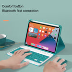 HK006 スクエアキー着脱式Bluetoothキーボードレザーケース ホルダー付き iPad mini 6用