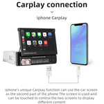 9601C HD 7インチ ユニバーサル車載手動格納式スクリーン MP5プレーヤー Carplay対応, FM & Bluetooth & TFカード対応, 9601C