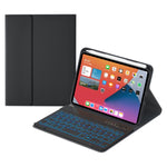 HK006D スクエアキー着脱式Bluetoothキーボードレザーケース 白色バックライト＆ホルダー付き iPad mini 6用