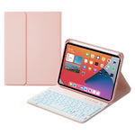 HK006D スクエアキー着脱式Bluetoothキーボードレザーケース 白色バックライト＆ホルダー付き iPad mini 6用