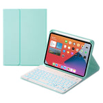 HK006D スクエアキー着脱式Bluetoothキーボードレザーケース 白色バックライト＆ホルダー付き iPad mini 6用