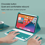 HK006D スクエアキー着脱式Bluetoothキーボードレザーケース 白色バックライト＆ホルダー付き iPad mini 6用