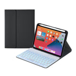 HY006D ラウンドキー着脱式Bluetoothキーボードレザーケース カラフルバックライト＆ホルダー付き iPad mini 6用