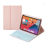 HY006D ラウンドキー着脱式Bluetoothキーボードレザーケース カラフルバックライト＆ホルダー付き iPad mini 6用