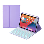 HY006D ラウンドキー着脱式Bluetoothキーボードレザーケース カラフルバックライト＆ホルダー付き iPad mini 6用