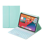 HY006D ラウンドキー着脱式Bluetoothキーボードレザーケース カラフルバックライト＆ホルダー付き iPad mini 6用
