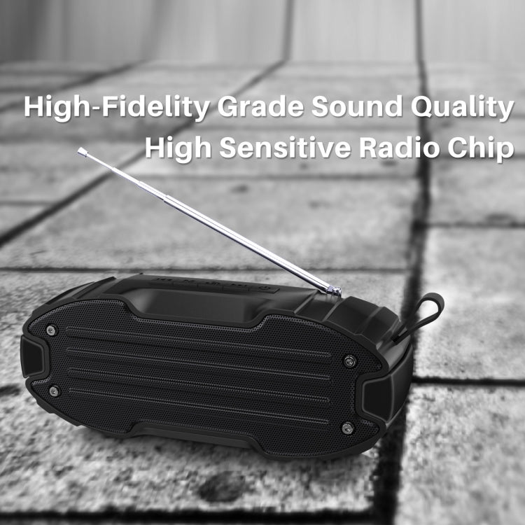 New Rixing NR-907FM TWS アウトドア Bluetoothスピーカー ハンズフリー通話／FM対応 ハンドル＆アンテナ付き NR-907FM（オレンジ）、NR-907FM（ブラック）、NR-907FM（レッド）、NR-907FM（イエロー）、NR-906（ブルー）