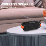 New Rixing NR-907FM TWS アウトドア Bluetoothスピーカー ハンズフリー通話／FM対応 ハンドル＆アンテナ付き NR-907FM（オレンジ）、NR-907FM（ブラック）、NR-907FM（レッド）、NR-907FM（イエロー）、NR-906（ブルー）