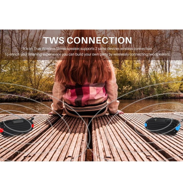 New Rixing NR-907FM TWS アウトドア Bluetoothスピーカー ハンズフリー通話／FM対応 ハンドル＆アンテナ付き NR-907FM（オレンジ）、NR-907FM（ブラック）、NR-907FM（レッド）、NR-907FM（イエロー）、NR-906（ブルー）