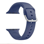 Single-color Silicone Buckle Replacement Strap Watchband For Apple Watch Series, 7 41mm / 6 & SE & 5 & 4 40mm / 3 & 2 & 1 38mm, 7 45mm / 6 & SE & 5 & 4 44mm / 3 & 2 & 1 42mm