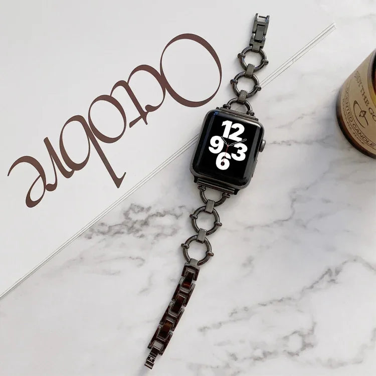 O字型チェーンメタル交換用ストラップウォッチバンド、Apple Watchシリーズ用、7 41mm/6&SE&5&4 40mm/3&2&1 38mm、7 45mm/6&SE&5&4 44mm/3&2&1 42mm