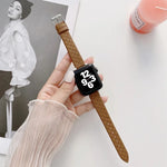 チェック柄レザー交換用ストラップウォッチバンド、Apple Watchシリーズ用、7 41mm/6&SE&5&4 40mm/3&2&1 38mm、7 45mm/6&SE&5&4 44mm/3&2&1 42mm