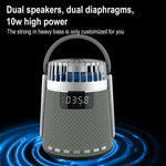 SOAIY K8 ワイヤレスBluetoothデュアルアラームクロックスピーカー 小型ファン付き