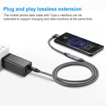 100W USB-C / Type-C L字型オス to USB-C / Type-C メス フル機能データ延長ケーブル、0.2m、0.5m、1m、1.5m