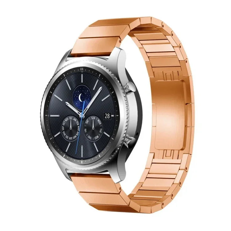 Samsungスマートウォッチ用一連ビーズスチール純正バックル交換用ストラップバンド、18mm、20mm、22mm
