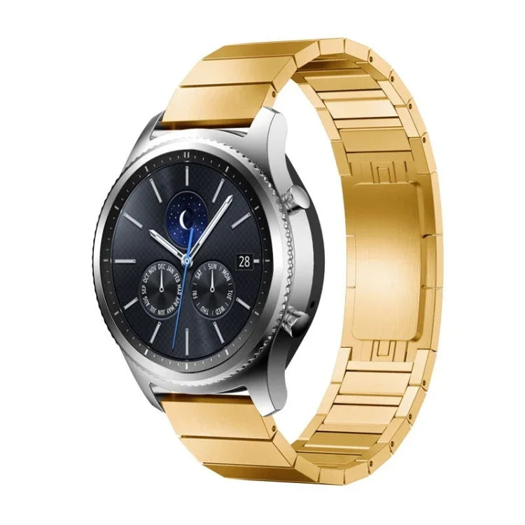 Samsungスマートウォッチ用一連ビーズスチール純正バックル交換用ストラップバンド、18mm、20mm、22mm