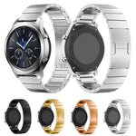Samsungスマートウォッチ用一連ビーズスチール純正バックル交換用ストラップバンド、18mm、20mm、22mm