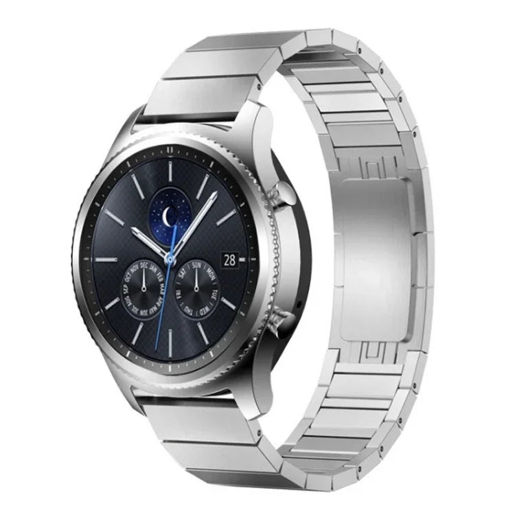 Samsungスマートウォッチ用一連ビーズスチール純正バックル交換用ストラップバンド、18mm、20mm、22mm