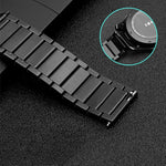 Samsungスマートウォッチ用一連ビーズスチールバタフライバックル交換用ストラップバンド、18mm、20mm、22mm