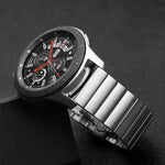 Samsungスマートウォッチ用一連ビーズスチールバタフライバックル交換用ストラップバンド、18mm、20mm、22mm