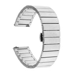 Samsungスマートウォッチ用一連ビーズスチールバタフライバックル交換用ストラップバンド、18mm、20mm、22mm