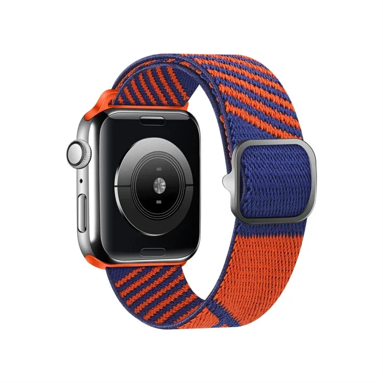 ツートンナイロン編み交換用リストストラップウォッチバンド、Apple Watchシリーズ用、7 41mm / 6&SE&5&4 40mm / 3&2&1 38mm、7 45mm / 6&SE&5&4 44mm / 3&2&1 42mm