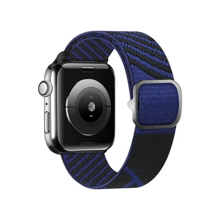ツートンナイロン編み交換用リストストラップウォッチバンド、Apple Watchシリーズ用、7 41mm / 6&SE&5&4 40mm / 3&2&1 38mm、7 45mm / 6&SE&5&4 44mm / 3&2&1 42mm