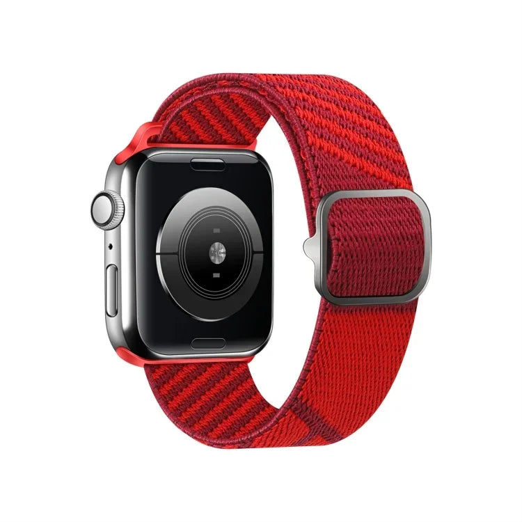 ツートンナイロン編み交換用リストストラップウォッチバンド、Apple Watchシリーズ用、7 41mm / 6&SE&5&4 40mm / 3&2&1 38mm、7 45mm / 6&SE&5&4 44mm / 3&2&1 42mm