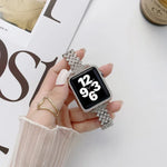 ひし形フルダイヤモンドメタル交換用リストストラップウォッチバンド＋ケース、Apple Watchシリーズ用、Apple Watchシリーズ 6 / 5 / 4 / Watch SE 40mm用、Apple Watchシリーズ 6 / 5 / 4 / Watch SE 44mm用、3 & 2 & 1 42mm用、3 & 2 & 1 38mm用
