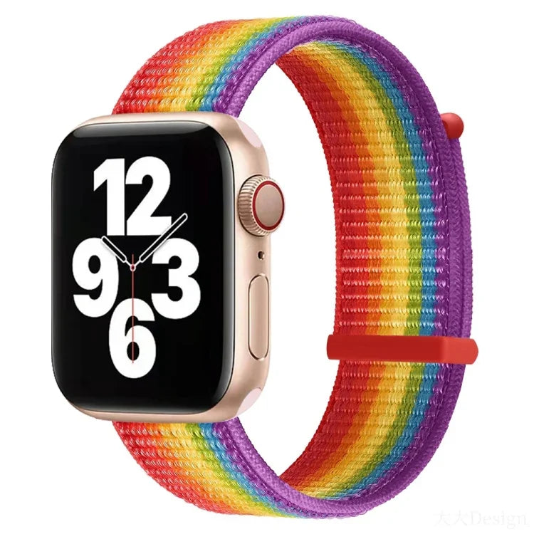 フック＆ループファスナーデュアルセクション交換用ウォッチバンド、Apple Watchシリーズ用、7 41mm / 6&SE&5&4 40mm / 3&2&1 38mm、7 45mm / 6&SE&5&4 44mm / 3&2&1 42mm