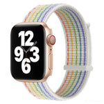 Hook and Loop Fastener Dual Section Replacement Watchband For Apple Watch Series, 7 41mm / 6&SE&5&4 40mm / 3&2&1 38mm, 7 45mm / 6&SE&5&4 44mm / 3&2&1 42mm