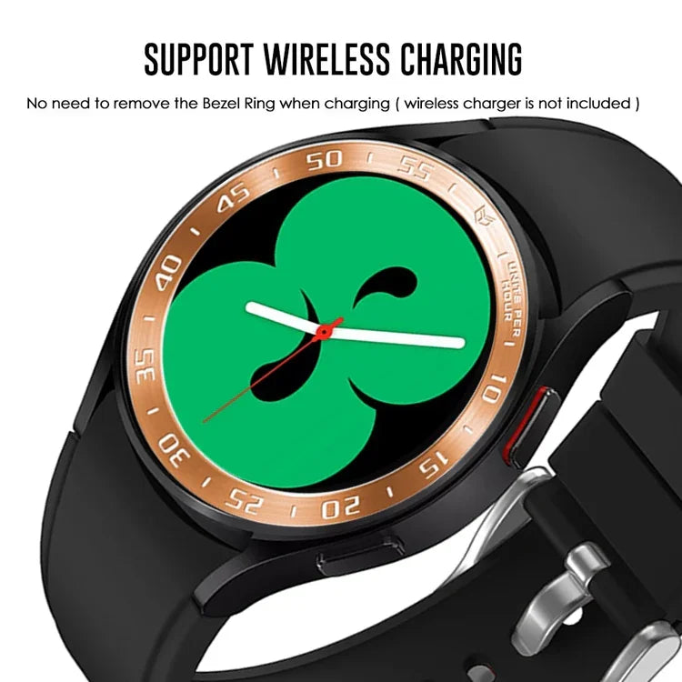 スマートウォッチスチールベゼルリング、Aバージョン、Samsung Galaxy Watch4 Classic 42mm用、Samsung Galaxy Watch4 Classic 46mm用