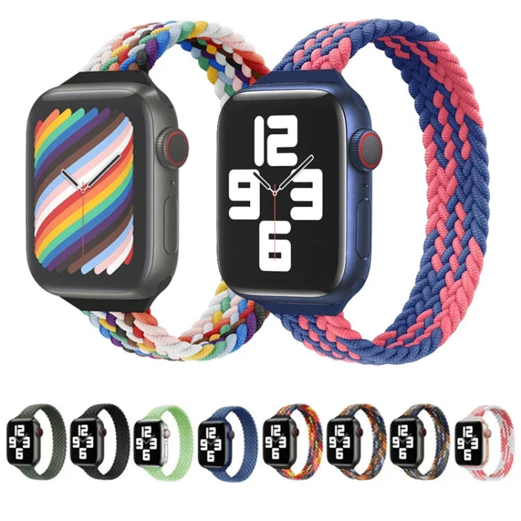 小さめの手首用シングルループナイロン編み替えバンド、Apple Watchシリーズ用、XS 130mm、XS 135mm、7 41mm / 6&SE&5&4 40mm / 3&2&1 38mm