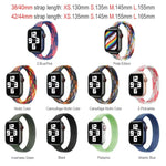 小さめの手首用シングルループナイロン編み替えバンド、Apple Watchシリーズ用、XS 130mm、XS 135mm、7 41mm / 6&SE&5&4 40mm / 3&2&1 38mm