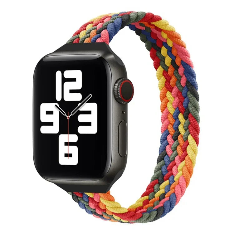 小さめの手首用シングルループナイロン編み替えバンド、Apple Watchシリーズ用、XS 130mm、XS 135mm、7 41mm / 6&SE&5&4 40mm / 3&2&1 38mm