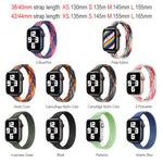 Small Waist Single Loop Nylon Braid Replacement Watchband For Apple Watch Series, XS 135mm, XS 130mm, 7 41mm / 6&SE&5&4 40mm / 3&2&1 38mm