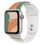 モランディシリーズコントラストカラーシリコン替えバンド、Apple Watchシリーズ用、7 41mm / 6&SE&5&4 40mm / 3&2&1 38mm、7 45mm / 6&SE&5&4 44mm / 3&2&1 42mm