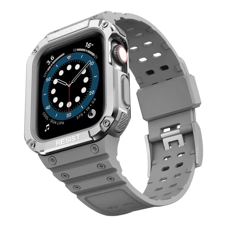 シリコン一体型替えストラップバンド、Apple Watchシリーズ用、Apple Watchシリーズ 9&8&7 45mm / SE&6&5&4 44mm / 3&2&1 42mm用
