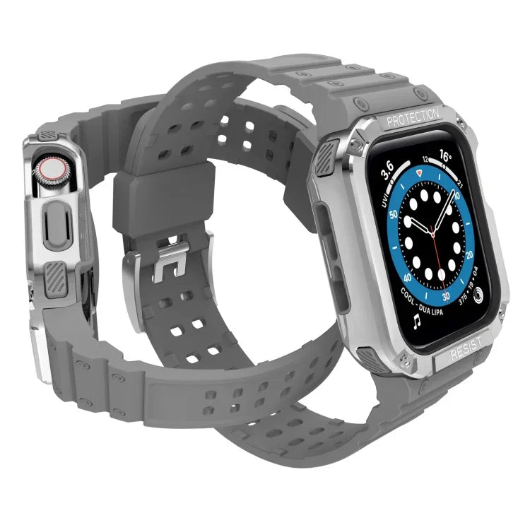 シリコン一体型替えストラップバンド、Apple Watchシリーズ用、Apple Watchシリーズ 9&8&7 45mm / SE&6&5&4 44mm / 3&2&1 42mm用