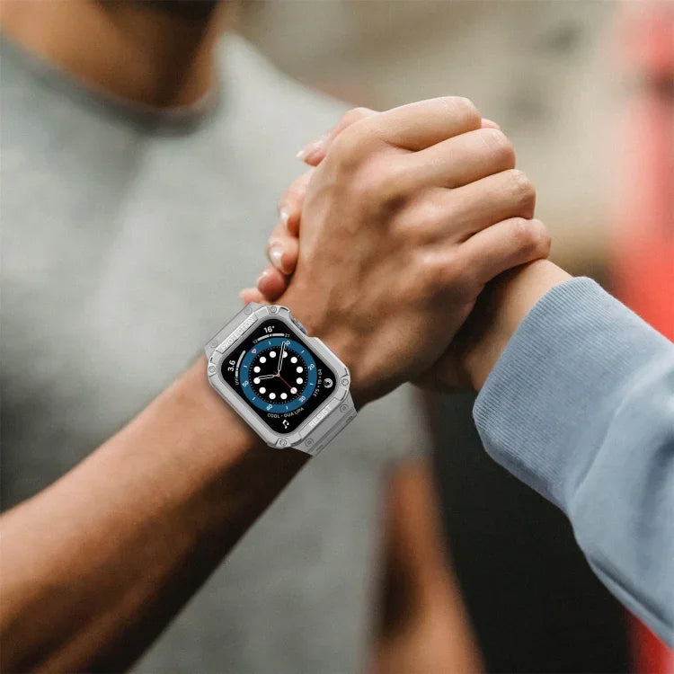 シリコン一体型替えストラップバンド、Apple Watchシリーズ用、Apple Watchシリーズ 9&8&7 45mm / SE&6&5&4 44mm / 3&2&1 42mm用