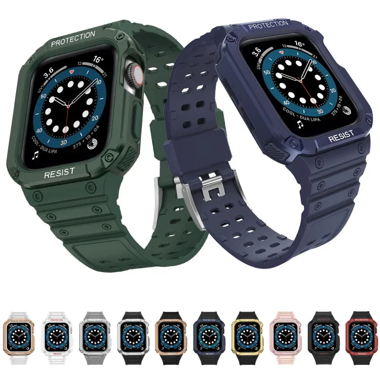 シリコン一体型替えストラップバンド、Apple Watchシリーズ用、Apple Watchシリーズ 9&8&7 45mm / SE&6&5&4 44mm / 3&2&1 42mm用
