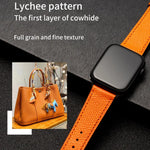 バタフライクラスプビジネストップレザー牛革ストラップバンド、Apple Watchシリーズ 8&7 41mm / SE 2&6&SE&5&4 40mm / 3&2&1 38mm用、Apple Watchシリーズ 6&SE&5&4 44mm / 3&2&1 42mm用、Apple Watchシリーズ 6&SE&5&4 40mm / 3&2&1 38mm用