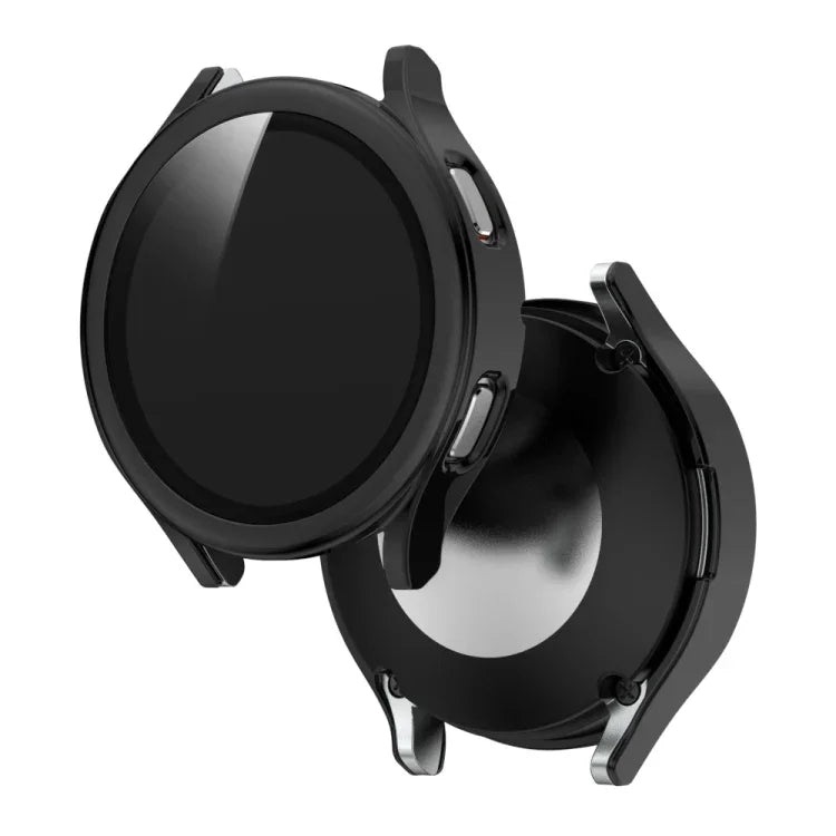 電気めっきPC + 強化ガラスフィルム一体型保護ケース、Samsung Galaxy Watch4 40mm用、Samsung Galaxy Watch4 44mm用