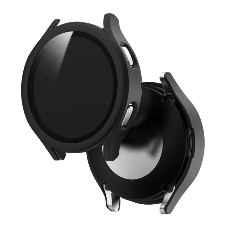 フロスト加工PC＋強化ガラスフィルム一体型保護ケース、Samsung Galaxy Watch4 40mm用、Samsung Galaxy Watch4 44mm用