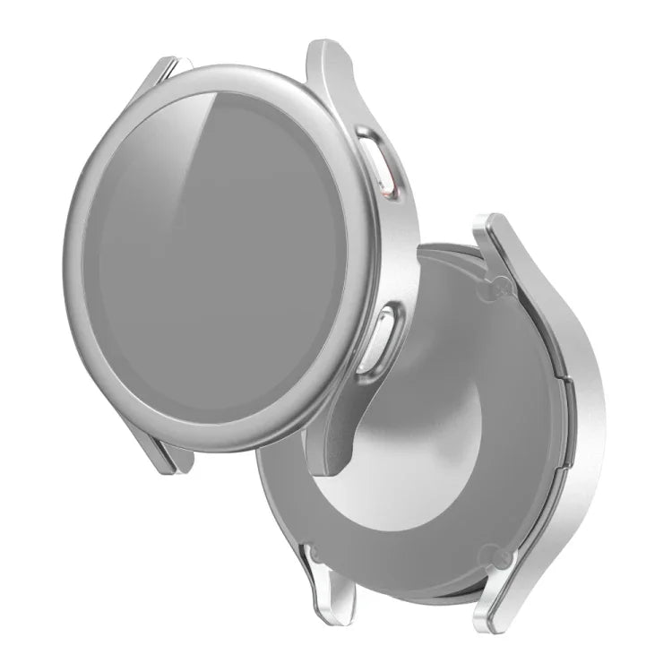 フロスト加工PC＋強化ガラスフィルム一体型保護ケース、Samsung Galaxy Watch4 40mm用、Samsung Galaxy Watch4 44mm用