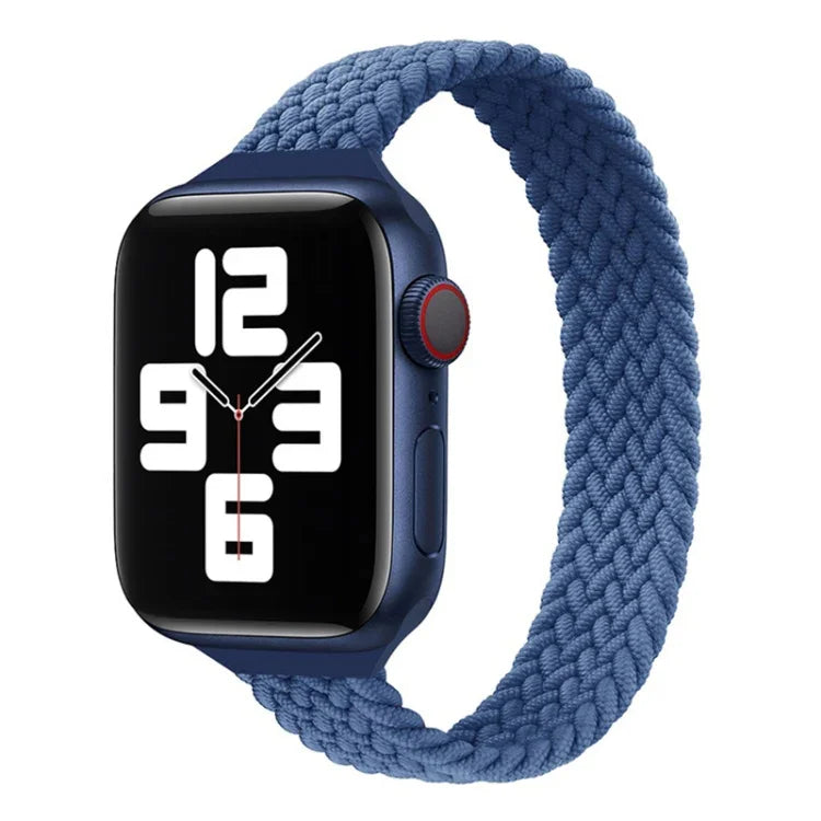 小さめの手首用シングルループナイロン編み替えバンド、Apple Watchシリーズ 7 41mm / 6&SE&5&4 40mm / 3&2&1 38mm用、S 135mm、M 145mm、L 155mm