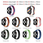 小さめの手首用シングルループナイロン編み替えバンド、Apple Watchシリーズ 7 41mm / 6&SE&5&4 40mm / 3&2&1 38mm用、S 135mm、M 145mm、L 155mm