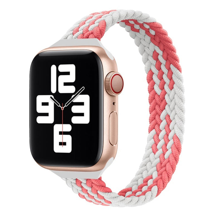 小さめの手首用シングルループナイロン編み替えバンド、Apple Watchシリーズ 7 45mm / 6&SE&5&4 44mm / 3&2&1 42mm用、S 145mm、M 155mm、L 165mm